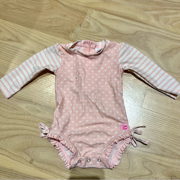 Ruffle Butts Other - Ruffle Butts Pink Polka Dot Kids Swim One Piece